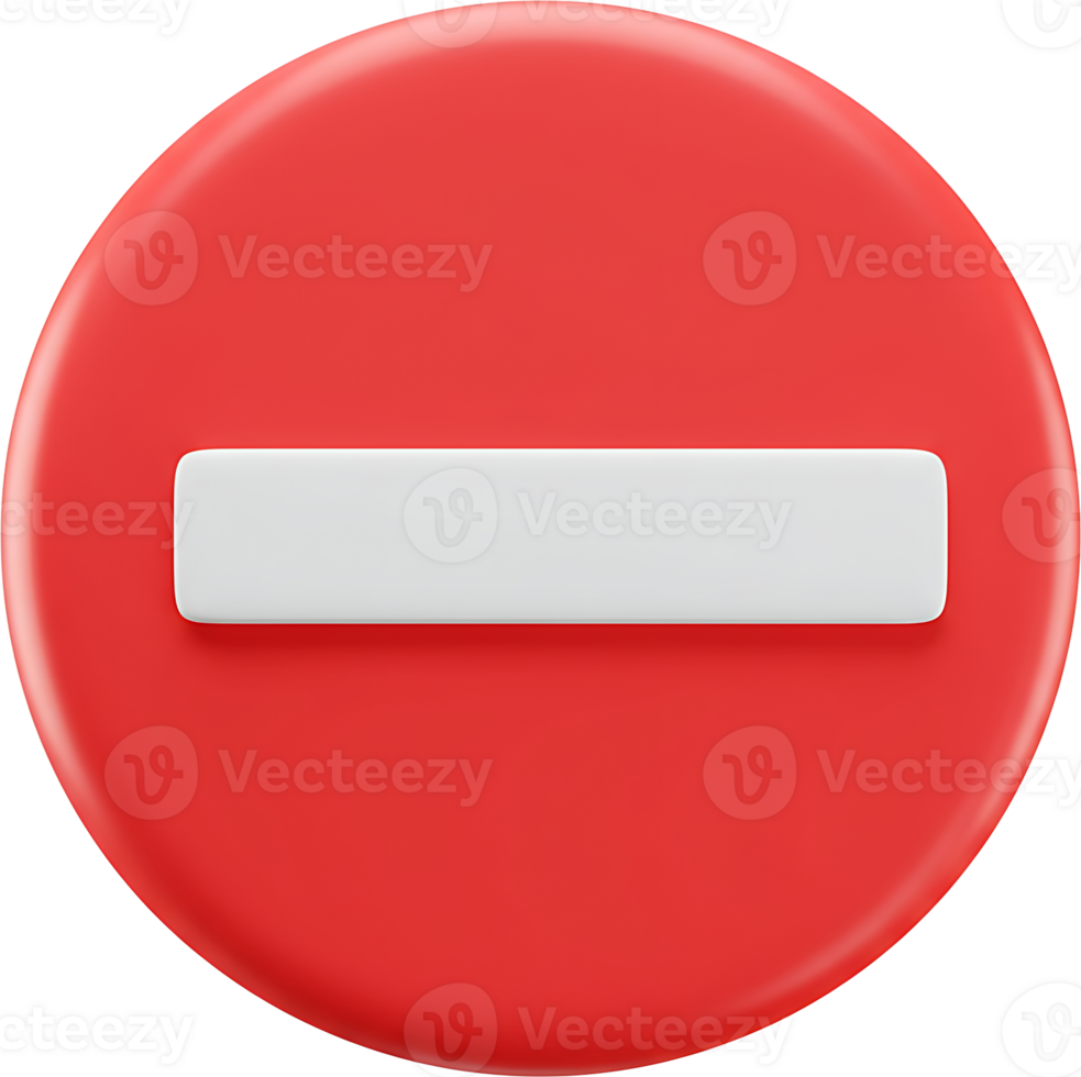 A red button with a white line on it png