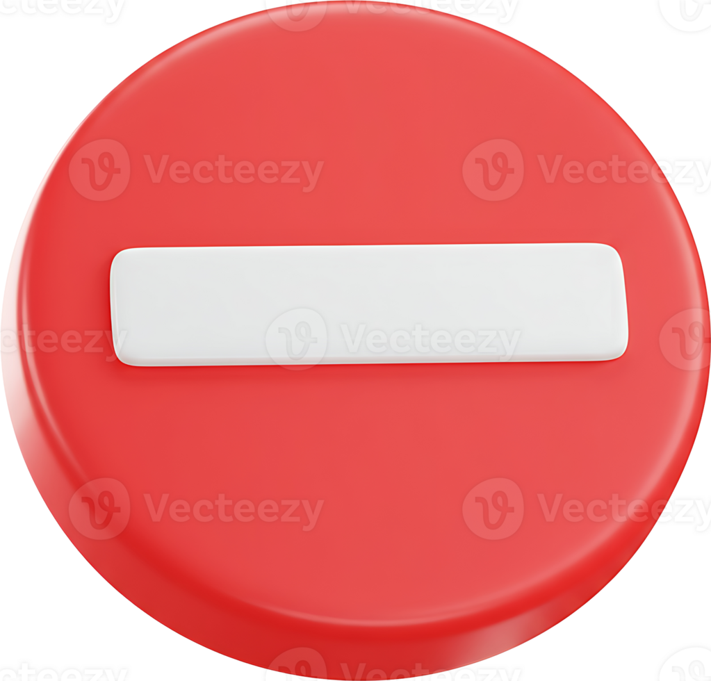 A red button with a white stripe on it png