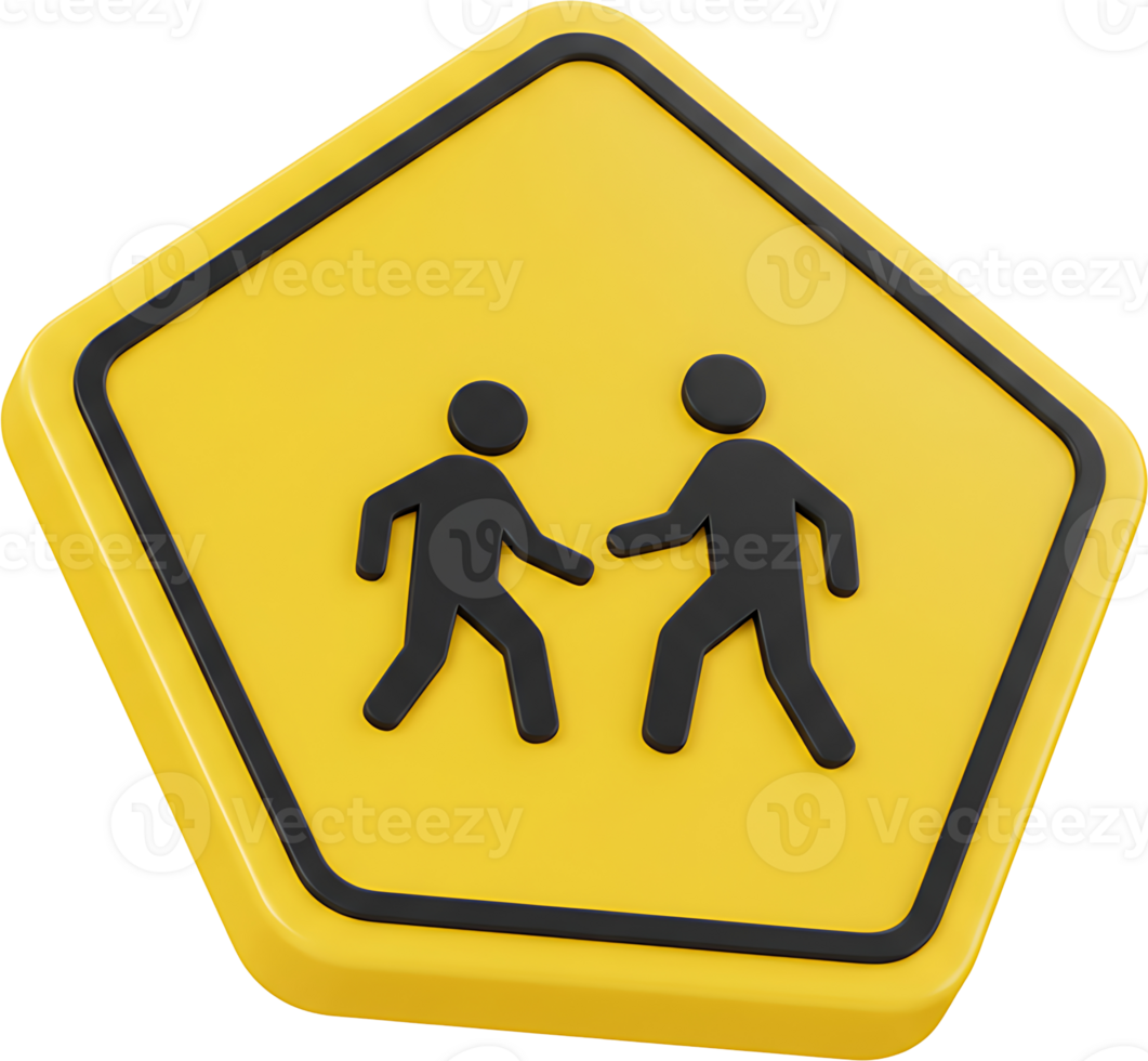 A yellow sign with two people crossing the street png