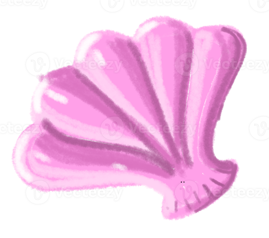 A soft pink seashell design, symbolizing femininity and nature, perfect for beach-themed decor, jewelry, or as an elegant gift embellishment. png