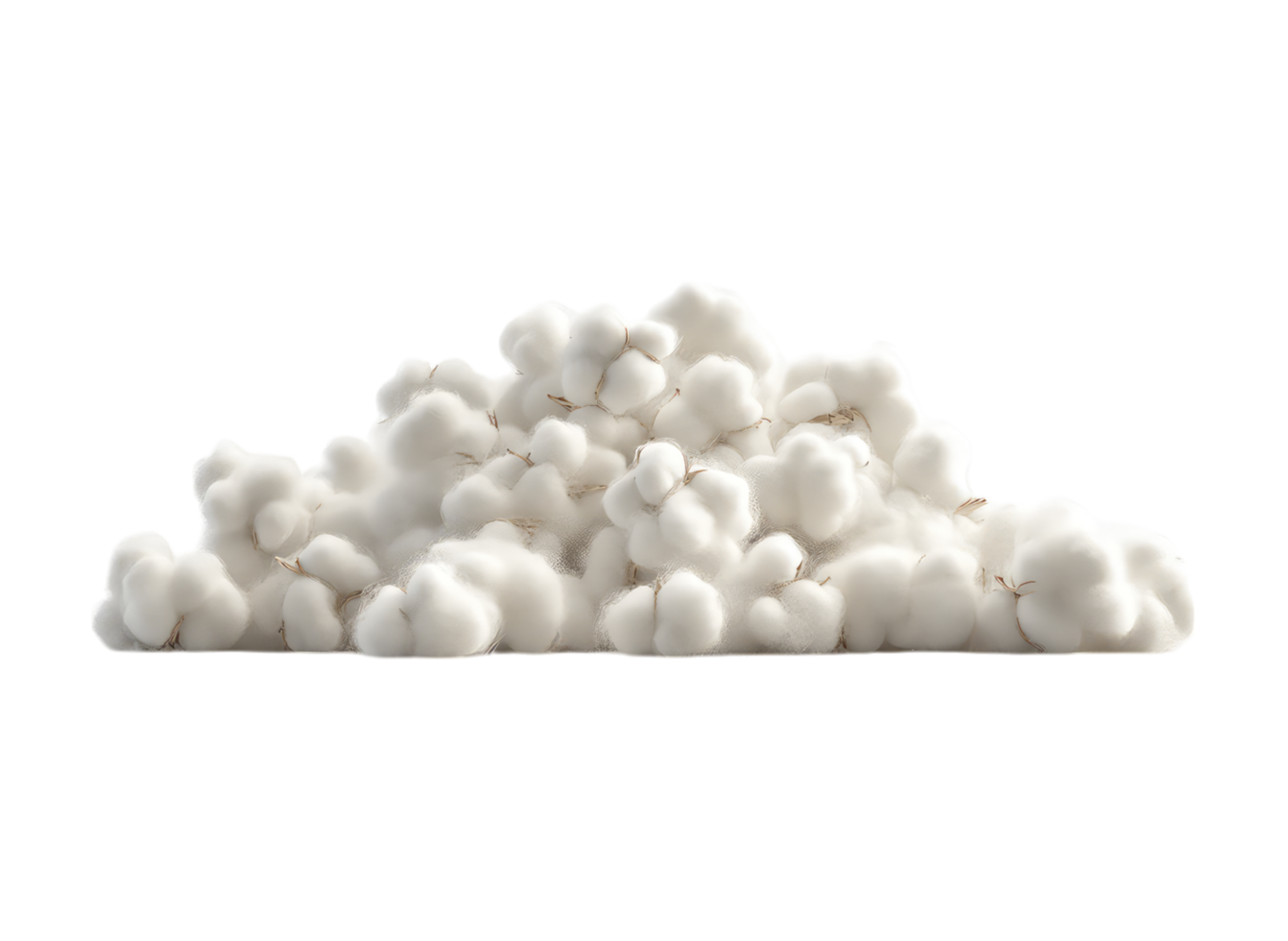 Pile of cotton bolls png
