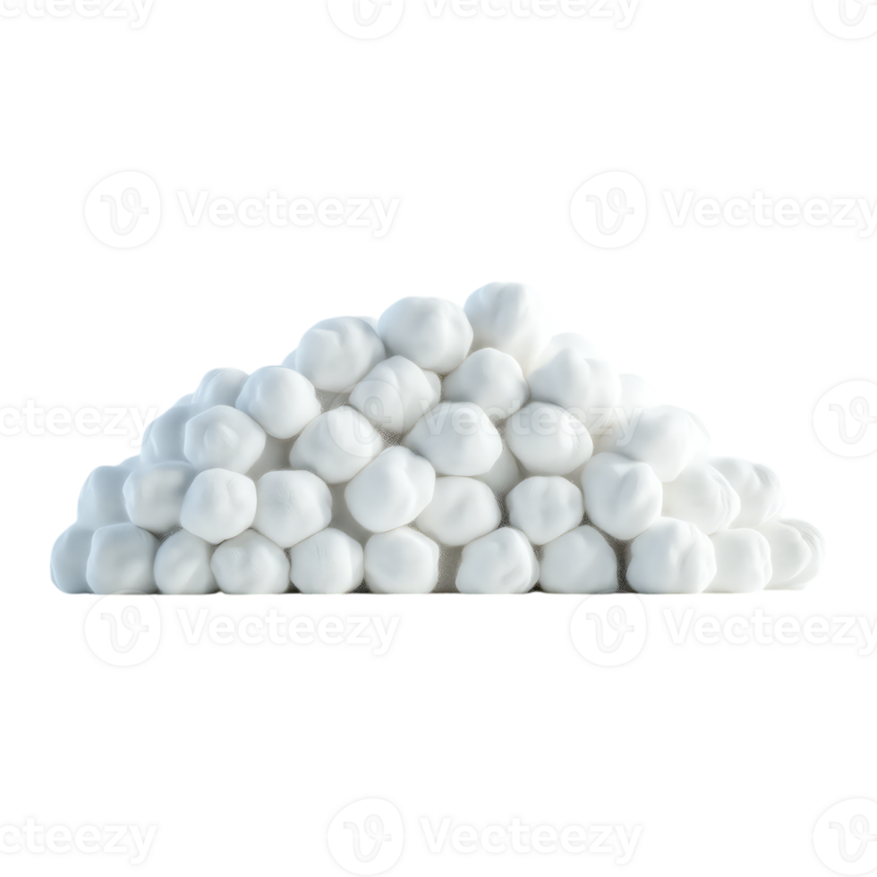 A pile of white cotton bolls png