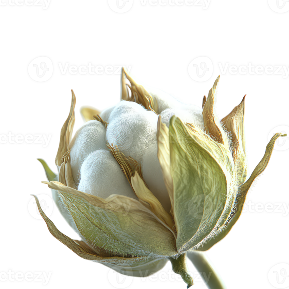 Cotton flower closeup png