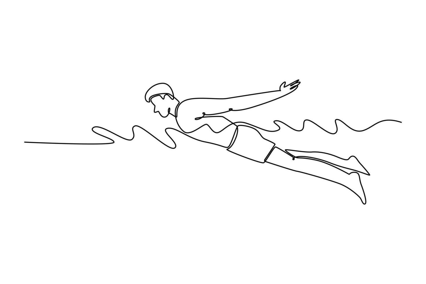 male swimmer in goggles and cap perform butterfly stroke style in swimming pool. Water sport for competition, race, training vector