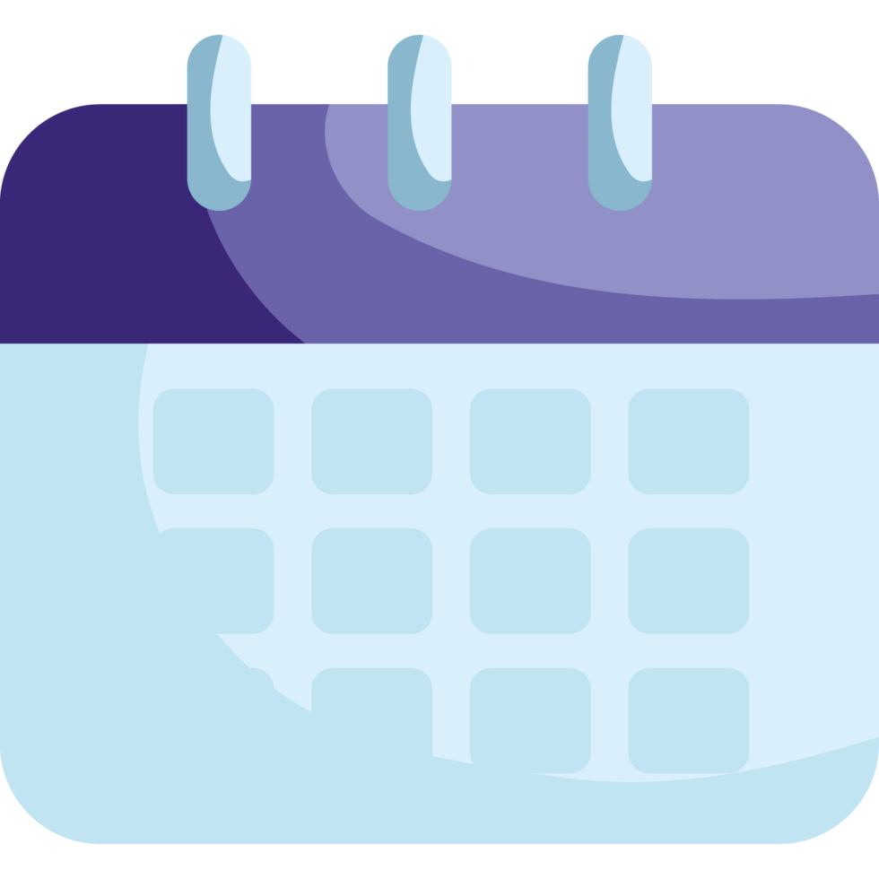 calendar with scheduled dates isolated png