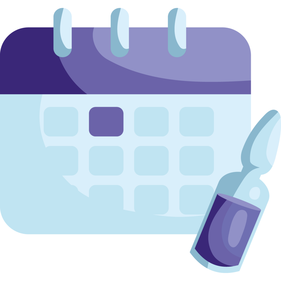 vial with a vaccination calendar isolated png