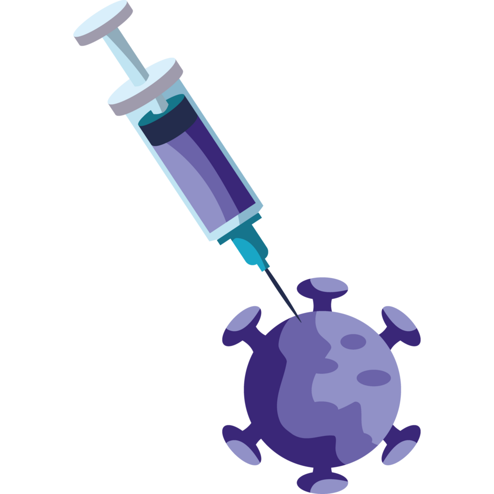 syringe with vaccine for virus isolated png