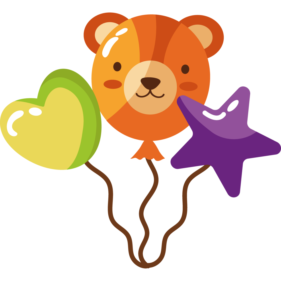 birthday balloons party event isolated png