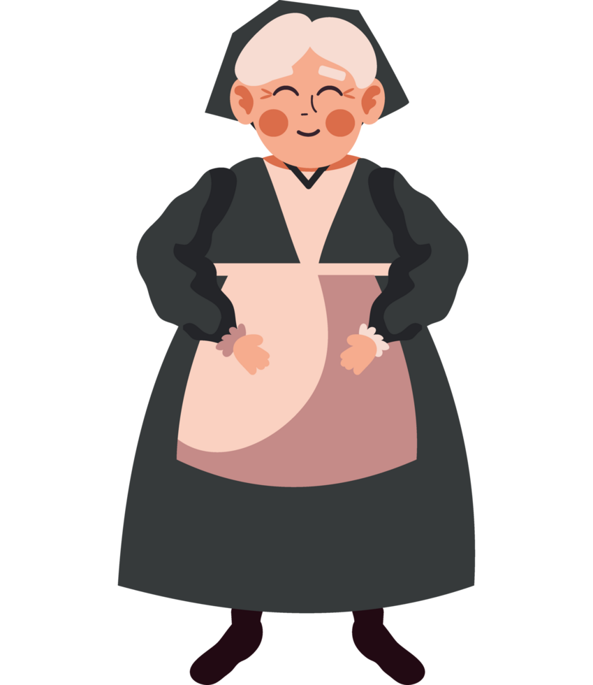 old amish woman isolated design png