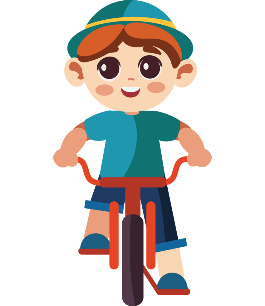 cartoon boy wearing spring clothes isolated png