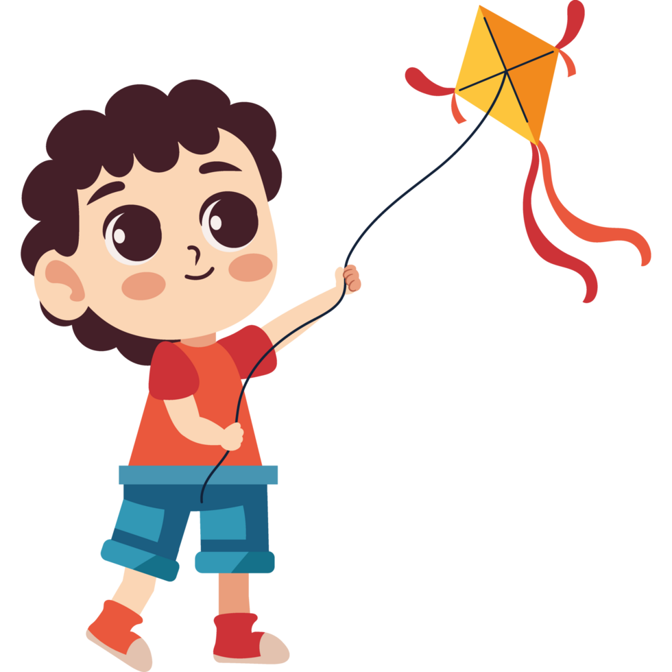 happy boy wearing spring clothes isolated png