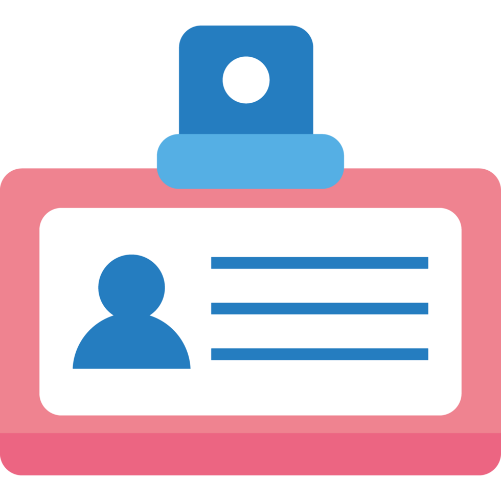 corporate id card office supplies isolated design png