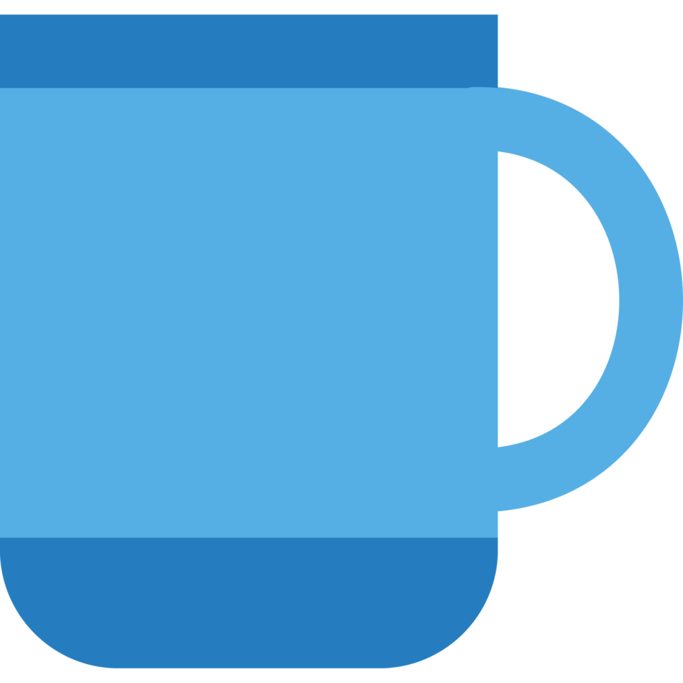 blue coffee cup isolated icon png