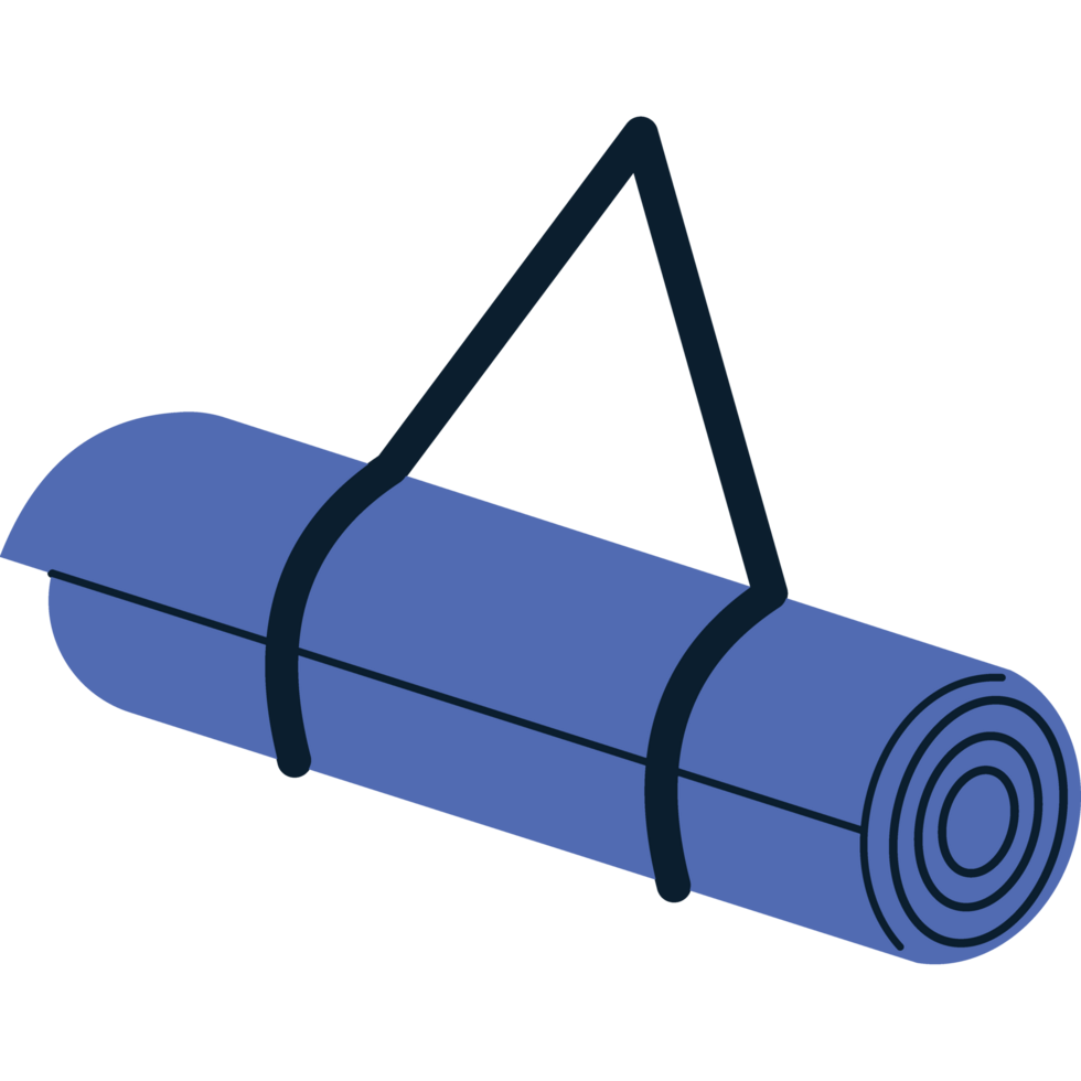 yoga mat sports equipment isolated icon png