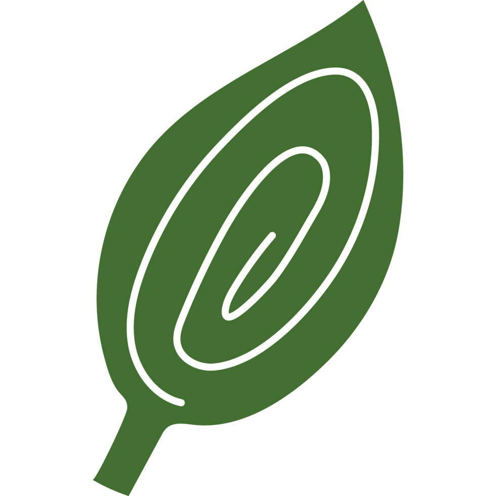 abstract leaf nature element icon isolated png