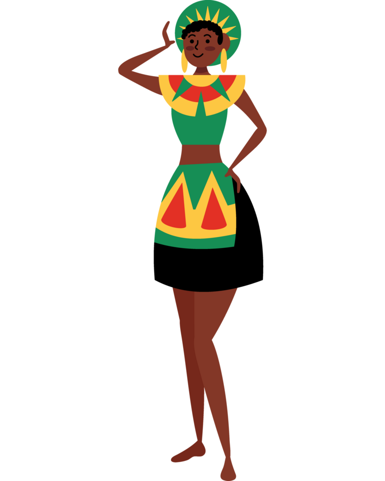 beautiful african ethnic woman isolated design png