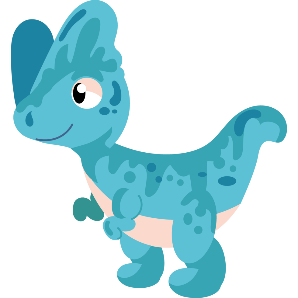 cute dinosaur character design isolated png