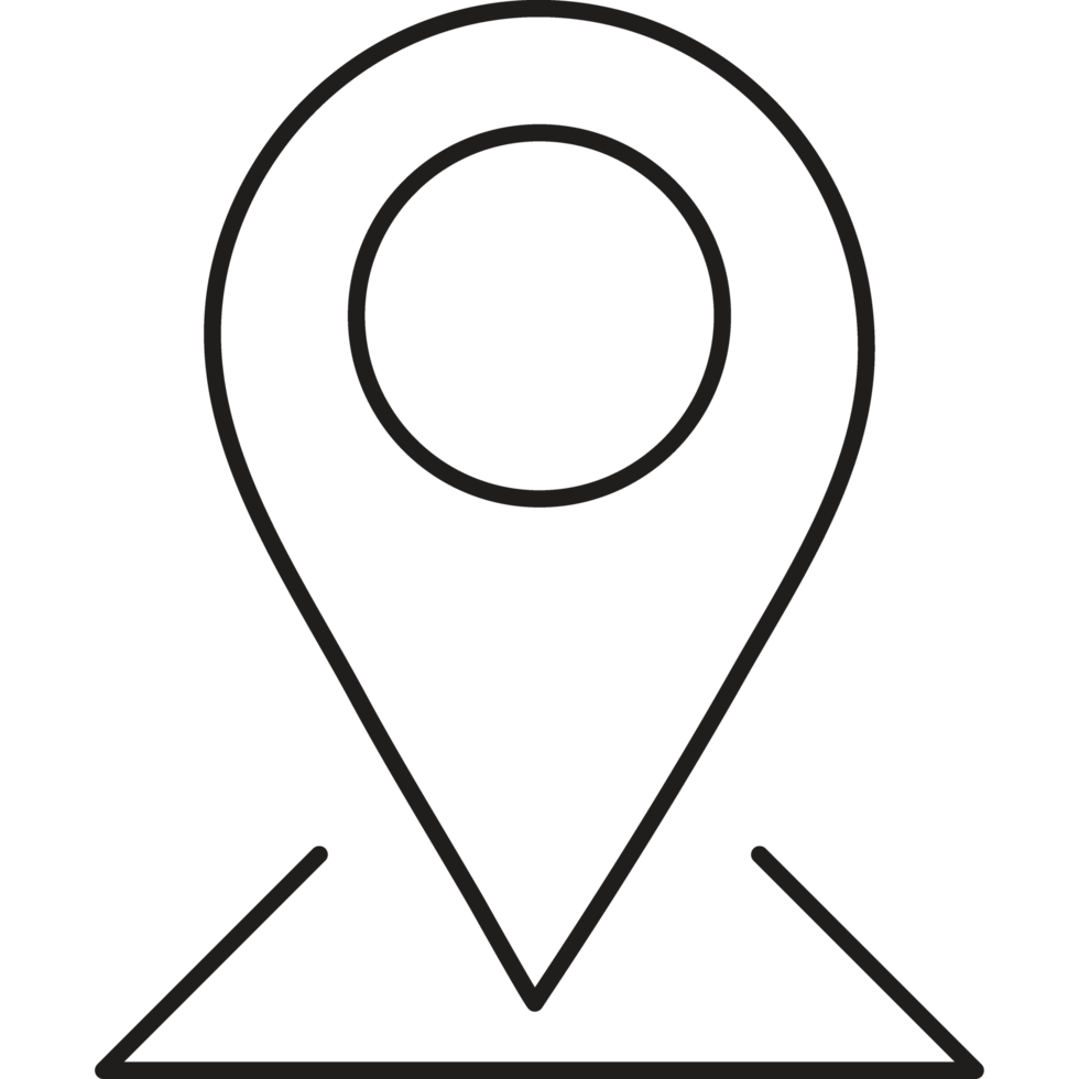 navigation pin location icon line style png