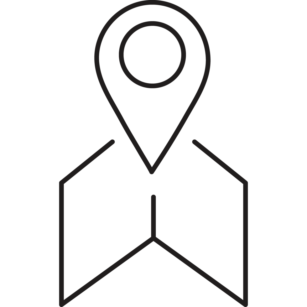 map gps location pin icon line png