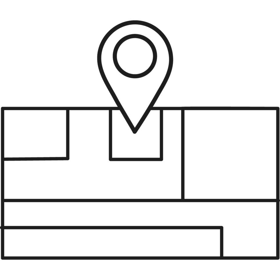 gps map location pin icon line style png