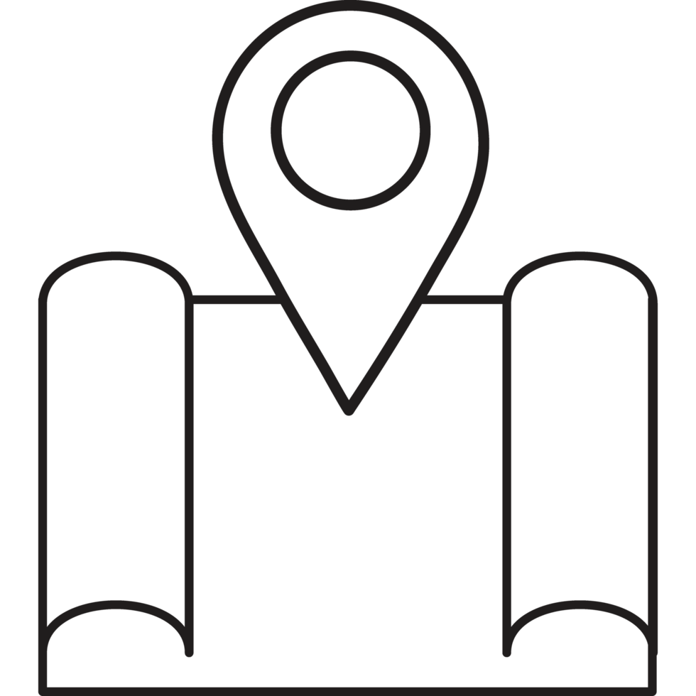 gps map location pointer icon line style png