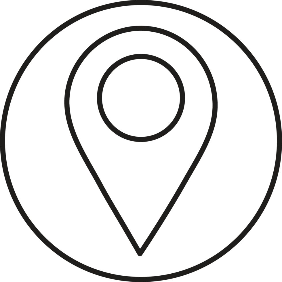 gps pointer location icon line style png
