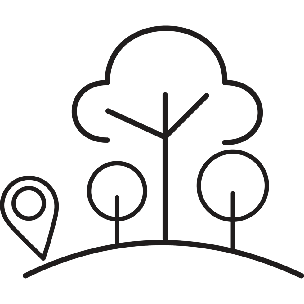 park location pointer icon line style png