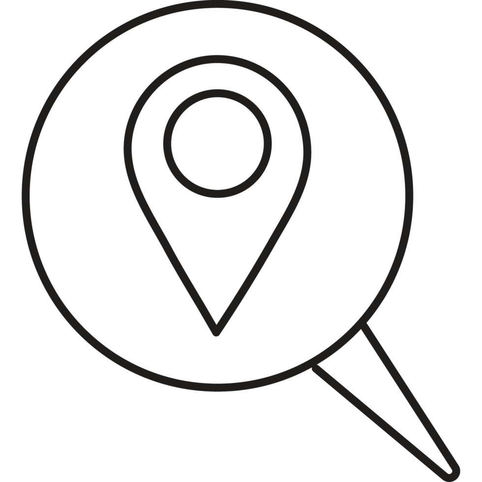 zoom location map pin icon line style png