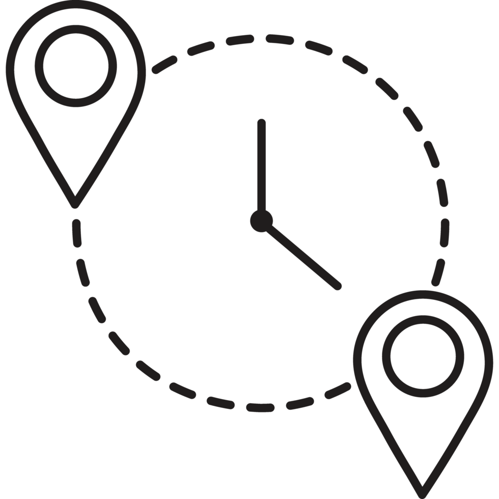 time location icon line style png