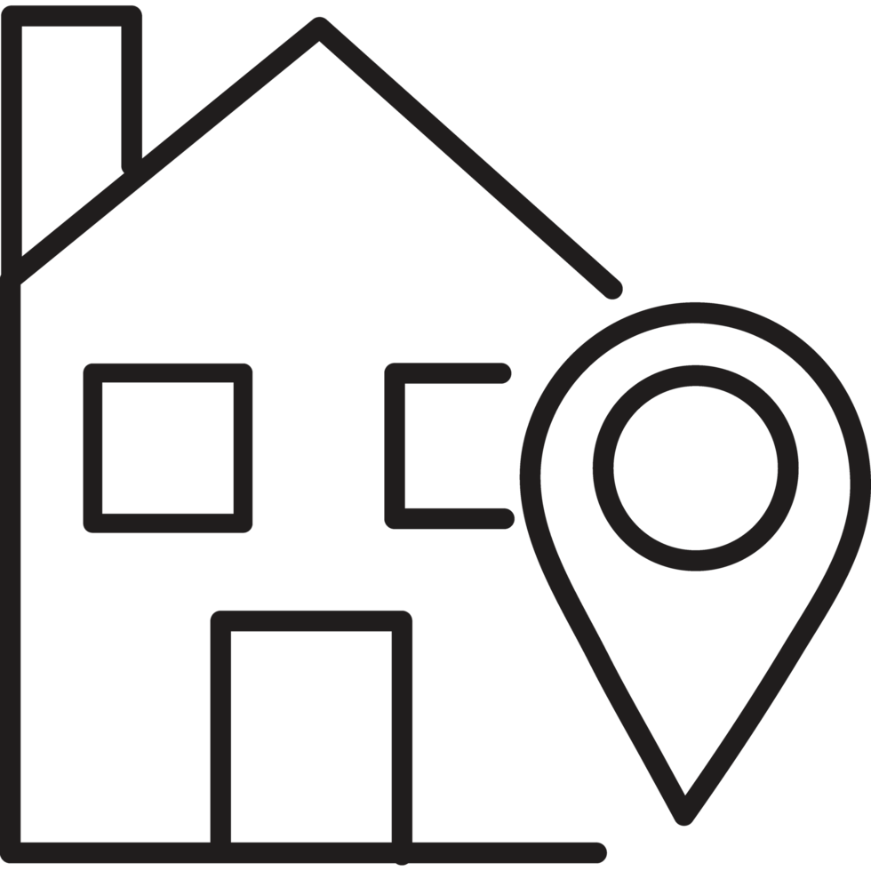 house location pointer icon line style png