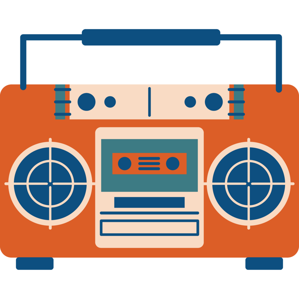 boombox vintage aesthetic icon isolated png