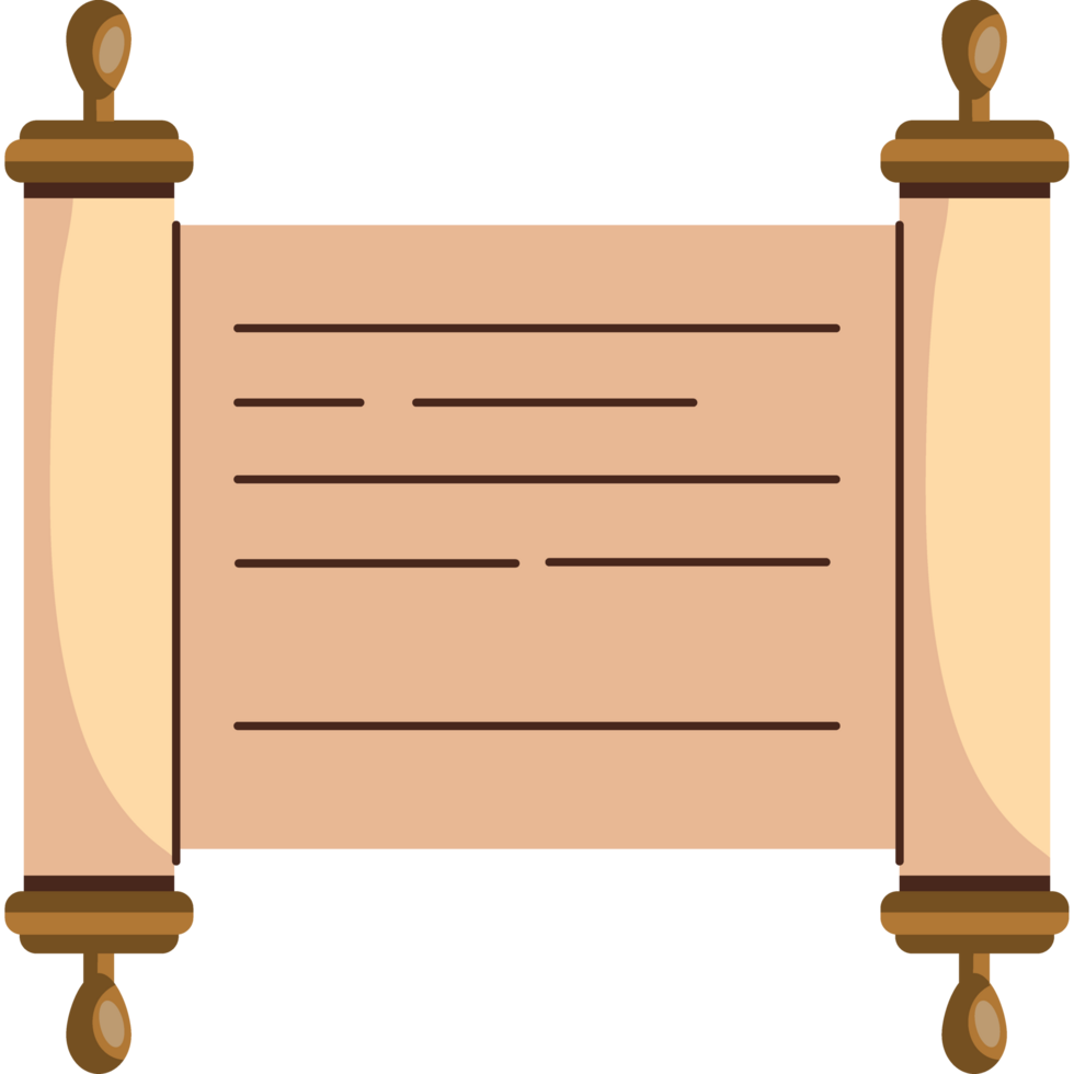 jewish torah scroll isolated design png
