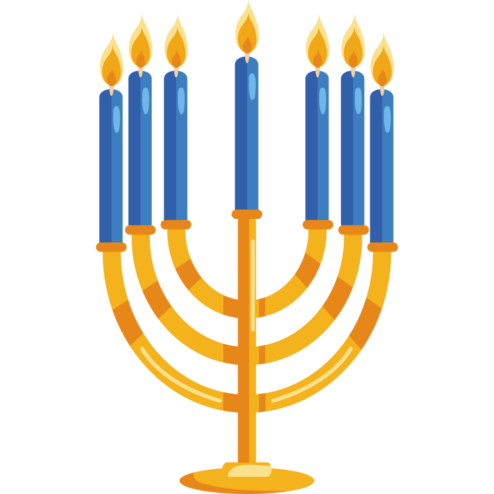 jewish menorah candles isolated design png