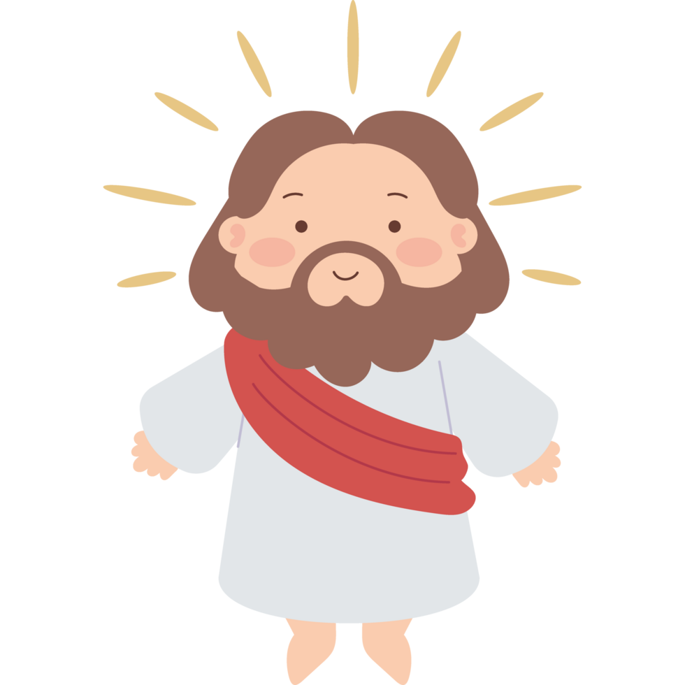 cute jesus christ design isolated png