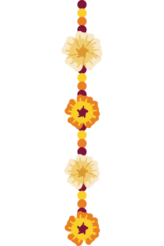 indian wedding hanging flowers isolated png