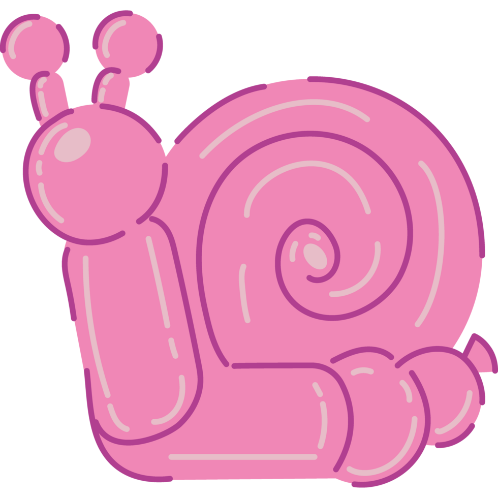 snail figure with balloons isolated png