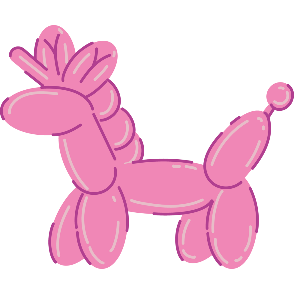 horse figure with balloons isolated png