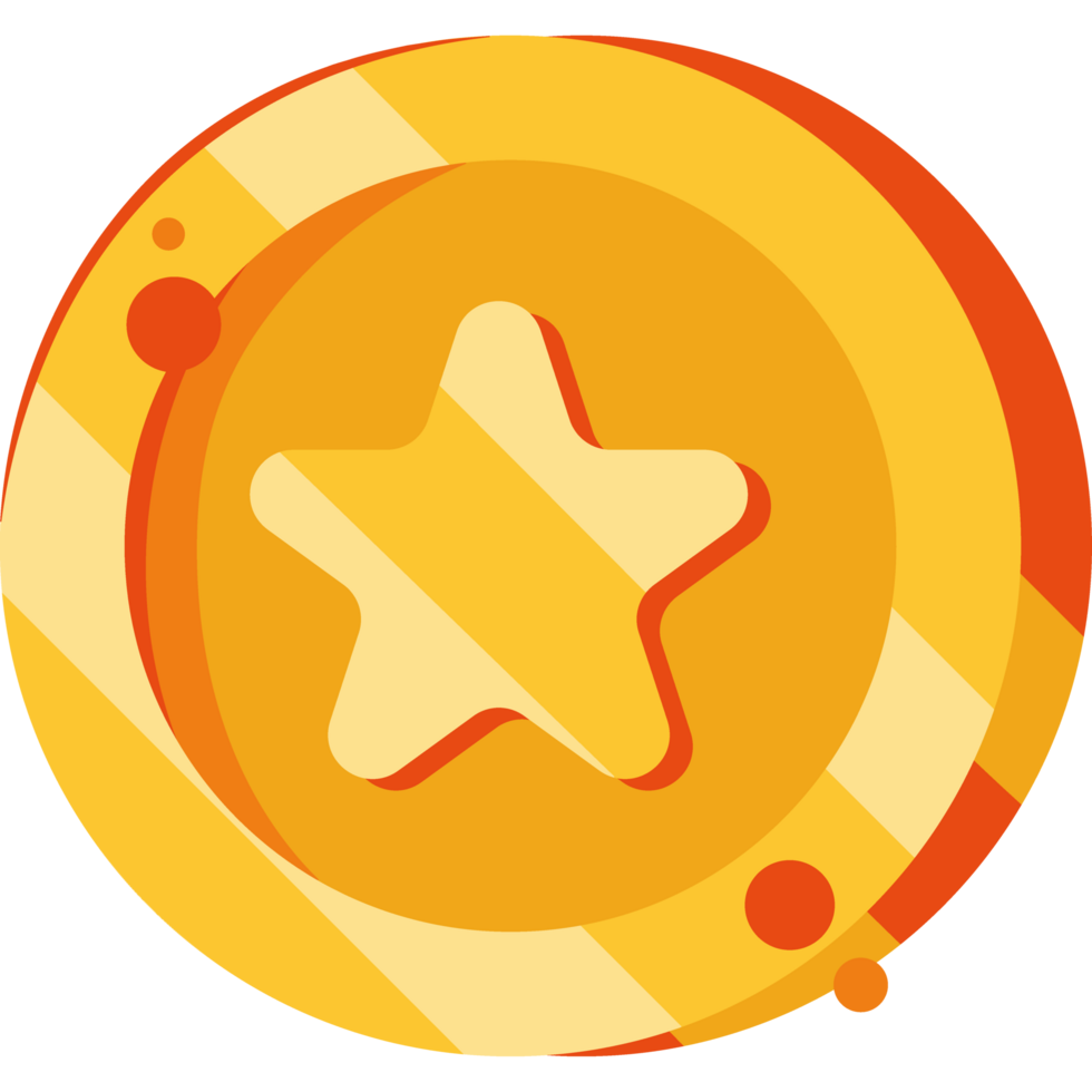 game golden coin isolated png
