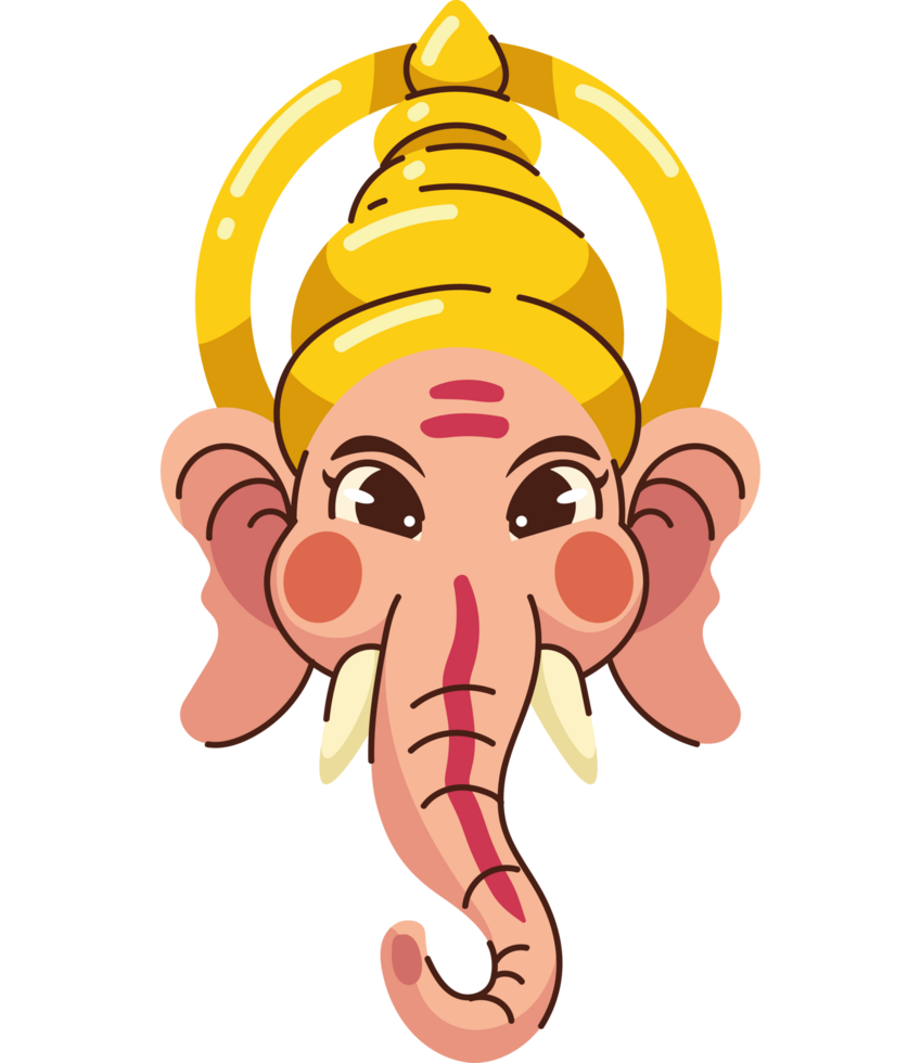 lord ganesh in ganesh chaturthi indian festival isolated png