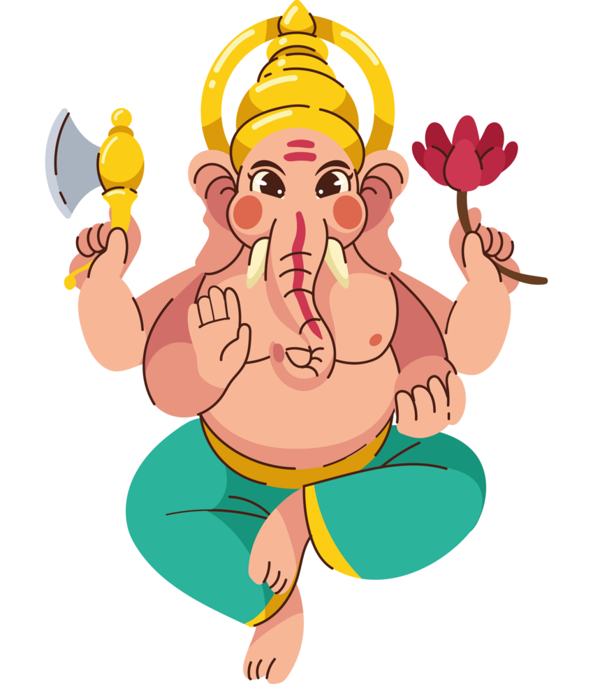 happy ganesh chaturthi greetings isolated png