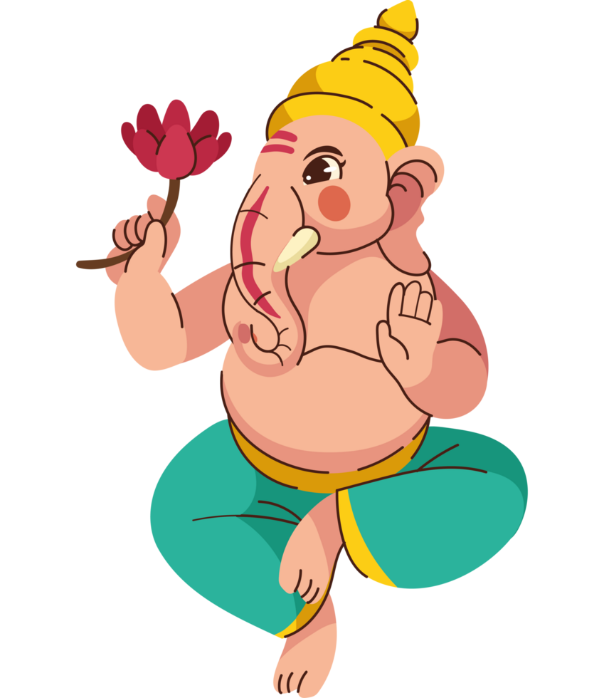 lord ganesha for ganesh chaturthi isolated png