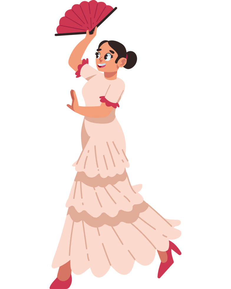 spanish flamenco dancer woman isolated png