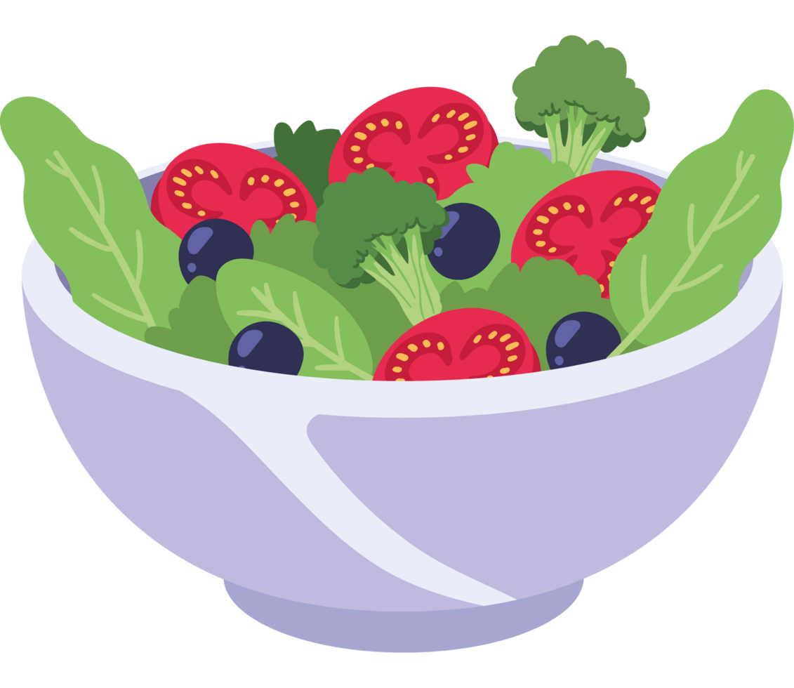 salad with tomatoes vegan food isolated png