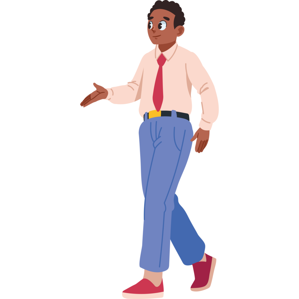 african entrepreneur man character isolated png