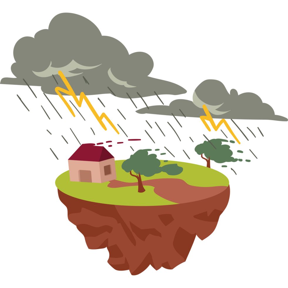 rain and thunderstorm climate change isolated png
