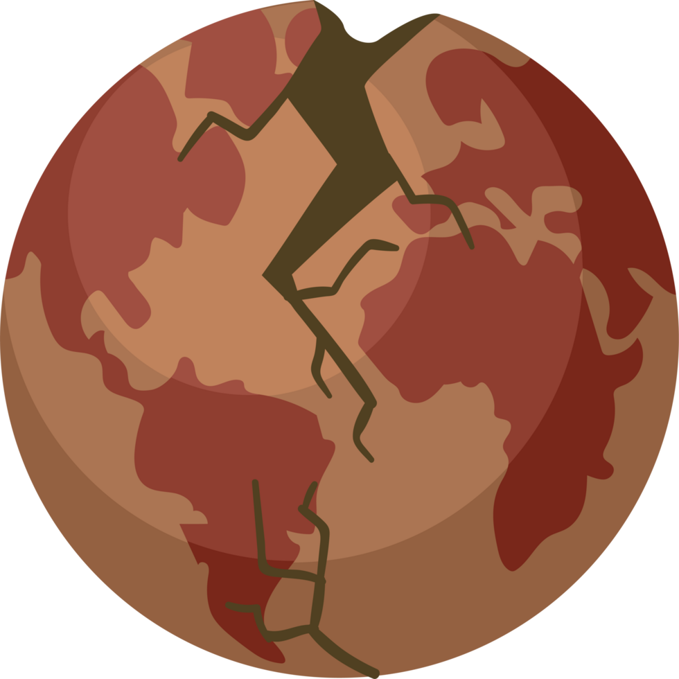 hot planet earth effects of global warming isolated png