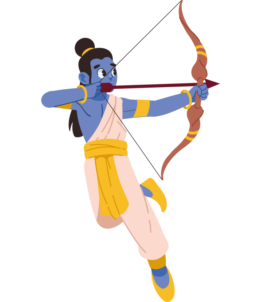 lord rama with bow and arrow isolated png