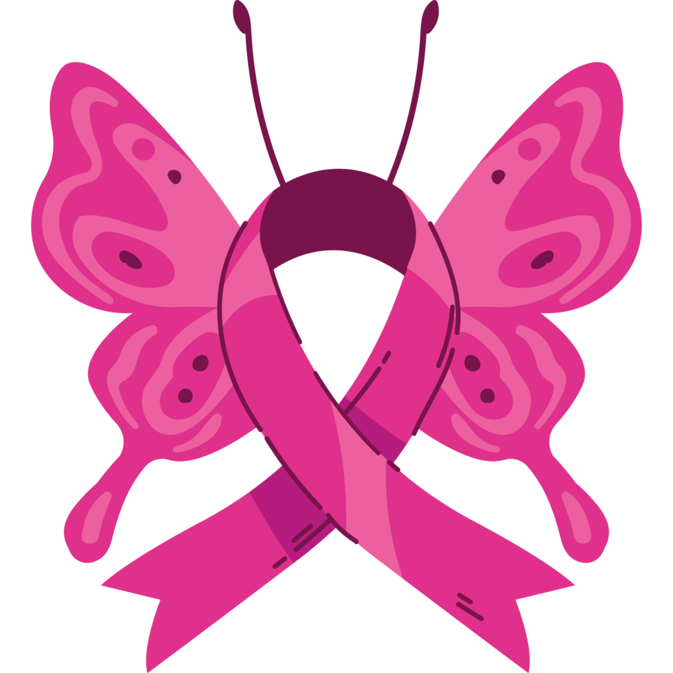 breast cancer awareness month pink ribbon isolated png