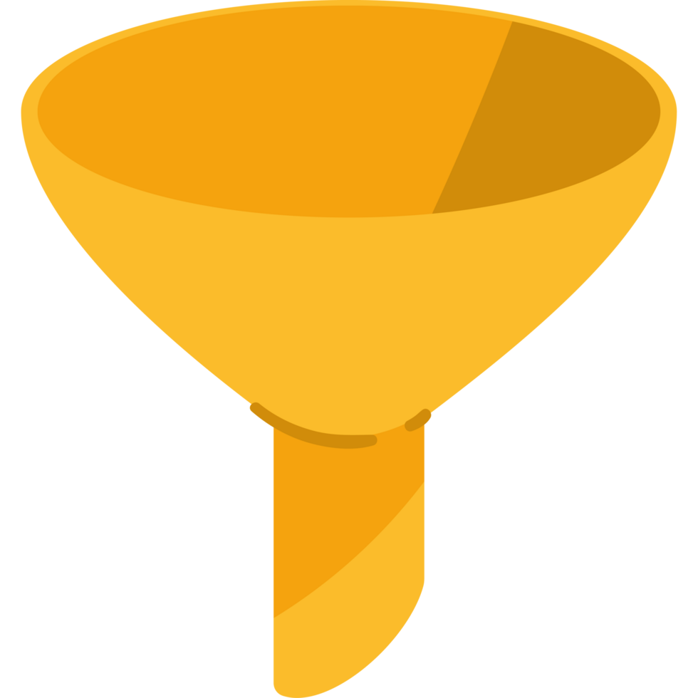 funnel laboratory equipment icon isolated png