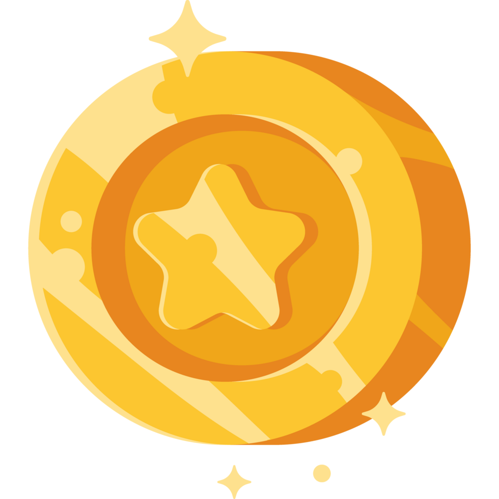 golden coin games item isolated png